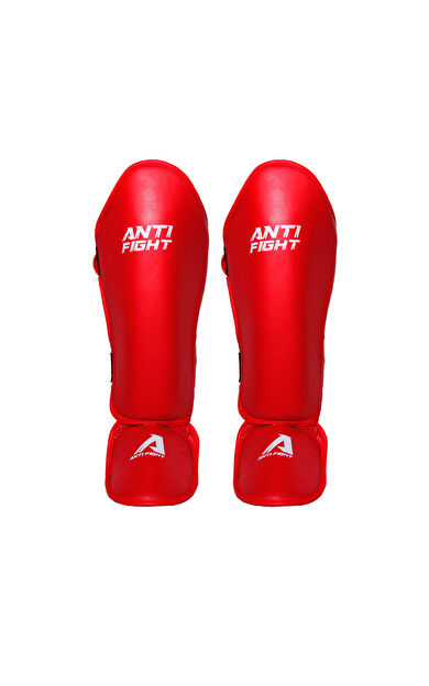 AntiFight Kırmızı Basic Pro Muay Thai Kick Boks Kaval Koruyucu